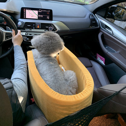 DUGROO Console Box Dog Car Seat XL-Slim【Pumpkin】