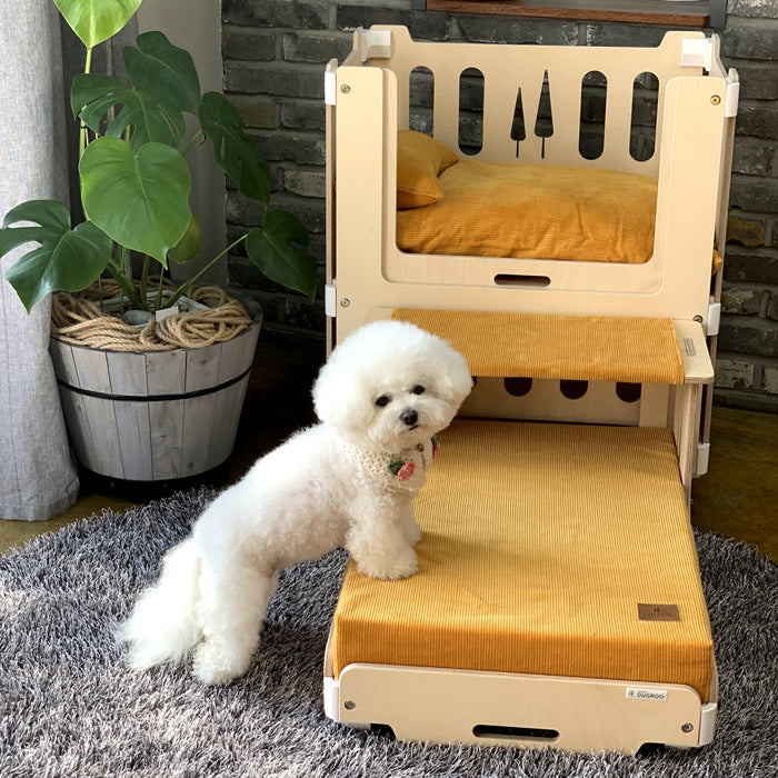 DUGROO Dog wooden stairs (Bedstep-Sunshine)