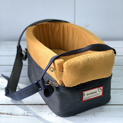 DUGROO Console Box Dog Car Seat XL-Slim【Pumpkin】