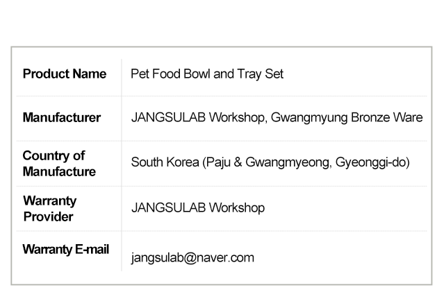 Jangsulab - Pet Food Bowl Tray