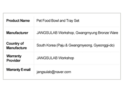 Jangsulab - Pet Food Bowl Tray